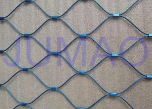 Wholesale Blue Flexible Stainless Steel Cable Net , Soft Stainless Steel Rope Mesh from china suppliers