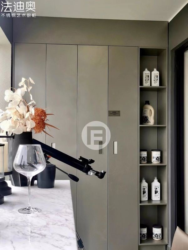 Customization Stainless Steel Balcony Storage Cabinet In Rhine Gray