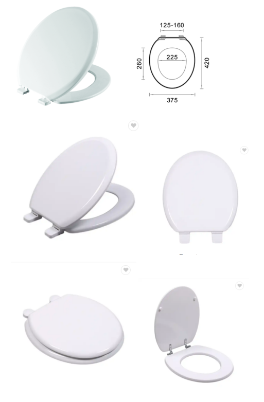 Slow-Close Hinged Round Toilet Seat Cover Made Of Polypropylene For Modern Bathrooms