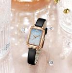 Square Case Alloy Women Watches Mesh Strap 7.2mm Thickness