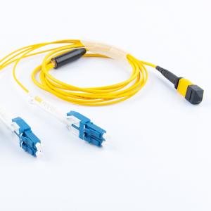 Wholesale ISO9001 MTP MPO To LC Uniboot Cables Female Fanout Cables Fiber Patch Cord 12C OM3 LSZH OFNP from china suppliers