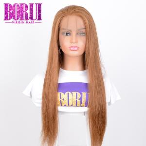 Wholesale Brazilian Lace Front Wig Pre Plucked #30 Straight Wave human hair 250% Density from china suppliers