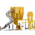 Themed Outdoor Amusement Park Equipment With Stainless Slide ISO9001