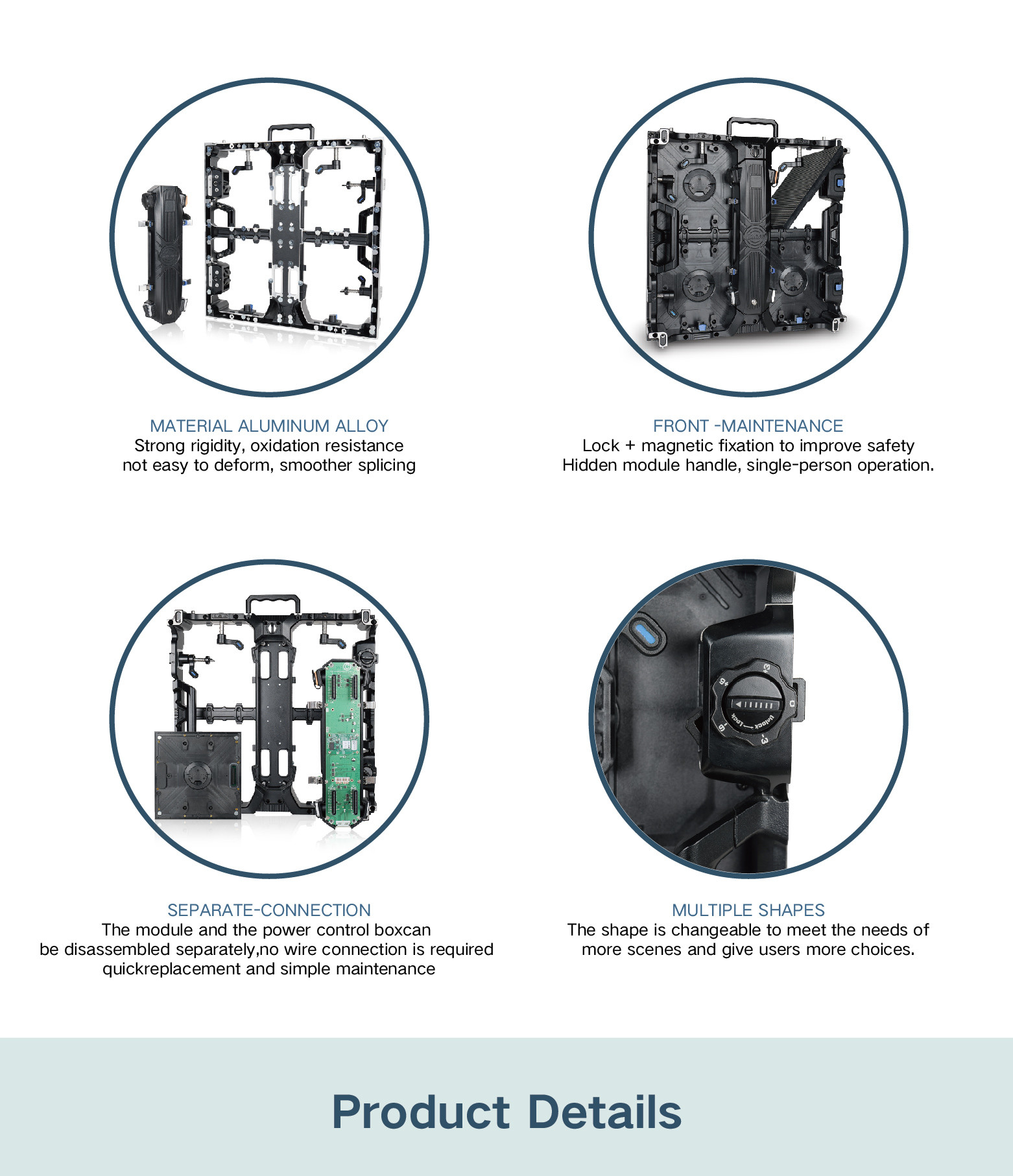 2024 New Design Aluminum Alloy P2.6 H Seriers- Outdoor Display With Professional Technical Support