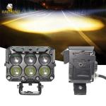 Super Bright 6 Lens White Yellow Dual Color Motorcycle Driving LED Light