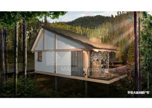 Wholesale Good Sound Insulation Prefab Villa House Wind Resistance 50 Years Lifetime from china suppliers