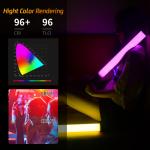 Full Color 360 Degree RGB LED Tube Light 24w Battery Powered Video Lights With