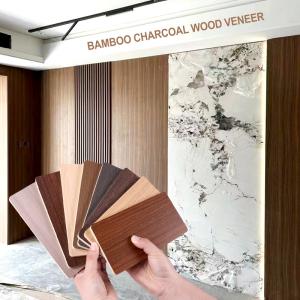 Wholesale Bamboo Charcoal Wood Veneer 1220*2440*5/8mm Flame Retardant Bamboo Charcoal Wood Eco-Friendly Marble Sheet Bamboo Wood Wall Panel Interior Decorative from china suppliers