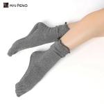 Women Ruffle Cuff Non Slip Yoga Socks Five Toe Grip Pilates Socks