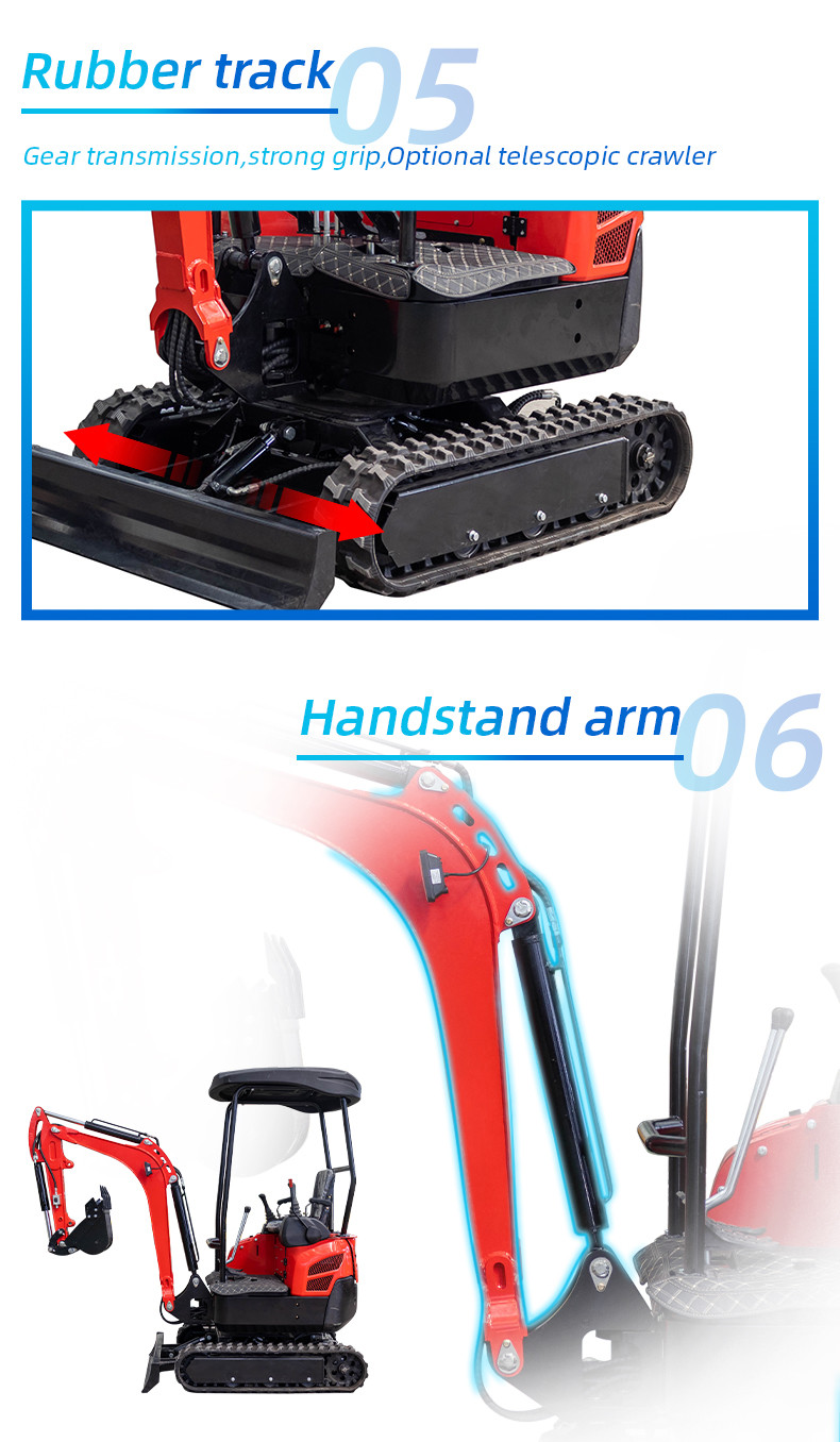 Japan Engine Crawler Mini Hydraulic Excavator Boom Swing 1.8 T Mini Digger