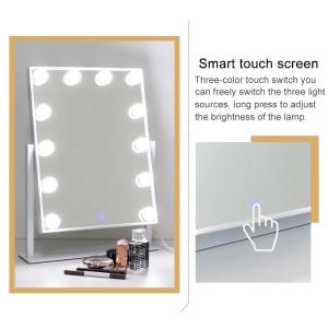 Wholesale Smart Touch Screen Desktop Lighted Tabletop Vanity Mirror With Bulbs Around from china suppliers