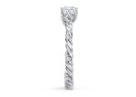 Princess Cut Real Diamond Jewellery Ring Twisted Rope Style 6×6mm Size OEM