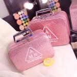 Fashion Large Capacity Women PU Leather Makeup Case
