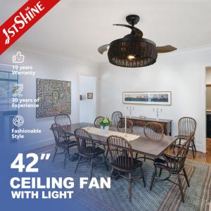 Wholesale Remote Control Caged Light Ceiling Fan , Decorative LED Ceiling Fan from china suppliers