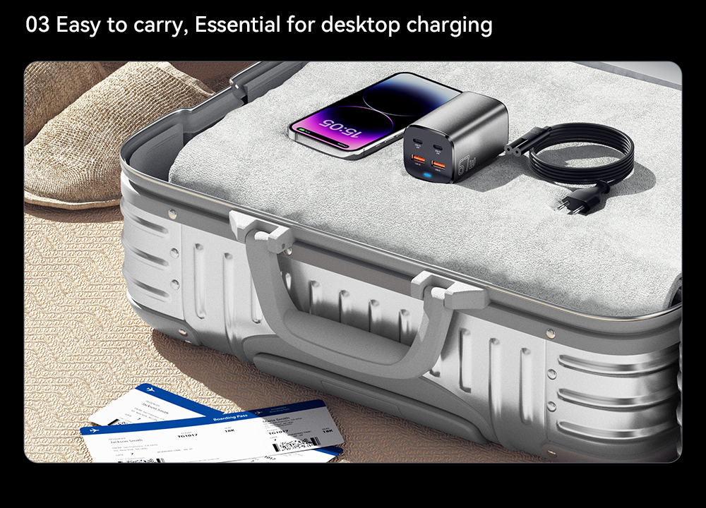 Dual USB C USB A PD GaN Chargers 67W ES-CD35 Series