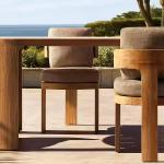 High End Waterproof Teak Outdoor Dining Table And Chairs Patio Garden Soild Wood