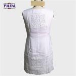 Ladies summer sleeveless loose a line cotton ladies office lady formal dress