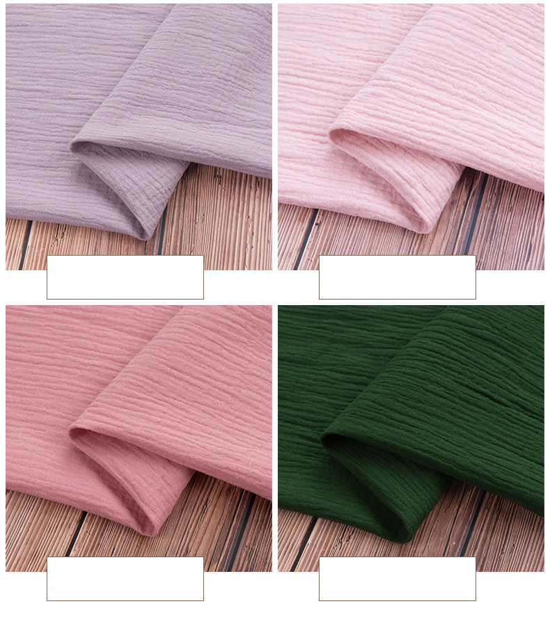 156X120 Crepe Gauze Fabric 40SX40S Organic Gauze Blanket No Flurescent Agant