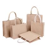 Reusable Printed Jute Bags Tote Burlap Bag For Grocery Shopping Packing