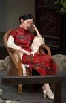 100% Natural Silk OEKO-TEX fabric 25MM Bright satin stretch silk Red cloud gauze