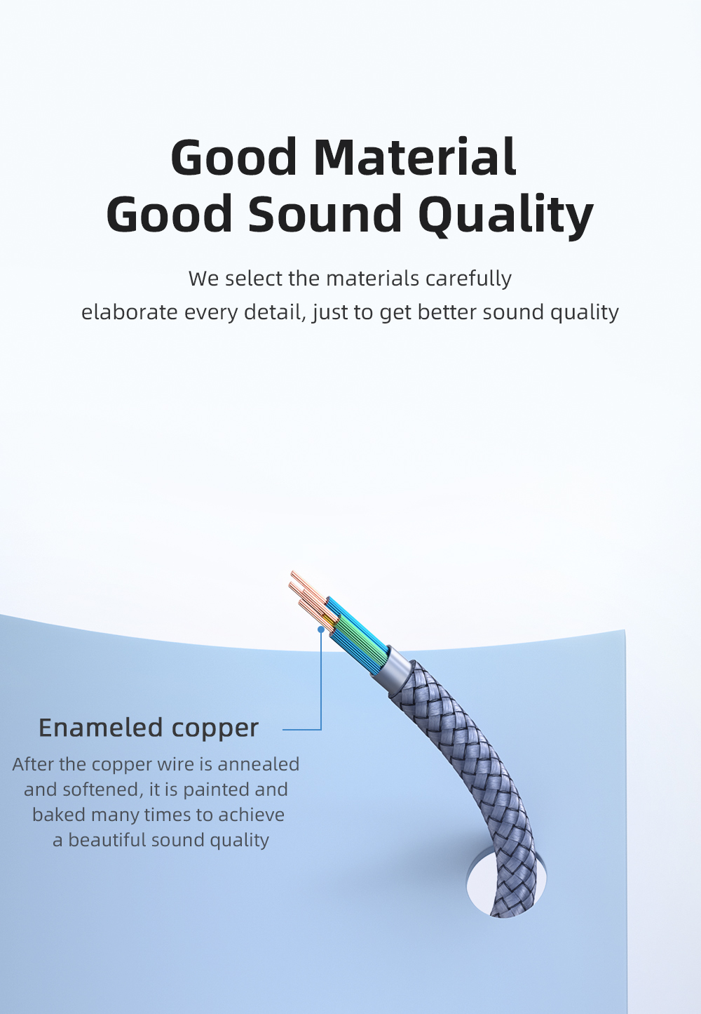 Braid Shielding 3.5MM Audio Adapters 2 In 1 Supporting Microphone Audio Cable