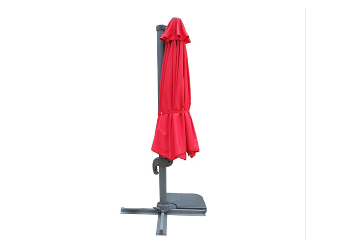 Round Alu Large Offset Patio Umbrella Waterproof Cantilever Parasol