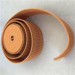 60mm Orange Color Outdoor Furniture Webbing 20%-30% Elongation With 3 Red Lines