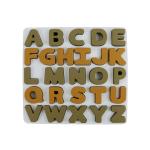 Custom logo Silicone educational toys alphabate 26 letters silicone Puzzle BPA