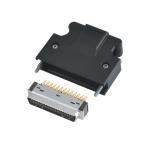 34J Pin Plastic Metal Servo Motor Connectors IP67 DIN40050 Gray Color