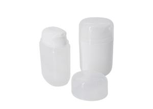 Wholesale 50ml PP Airless Bottle Sunscreen Packaging Oval Flat Vacuum PCR Bottle from china suppliers