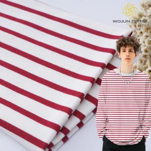 Wholesale Combing Striped Cotton Fabric 185cm Yarn Dyed Sweatshirt Material from china suppliers