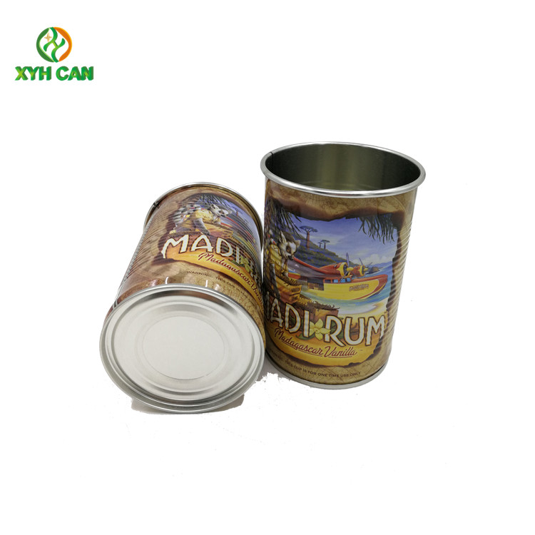 Alcohol Tin Can 0.25mm Tinplate PMS Printing 400ml Tin Containers