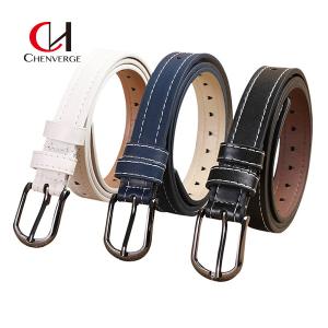 Wholesale Women'S Colorful Genuine Leather Belt Shirt Cowboy Resort Casual Style from china suppliers