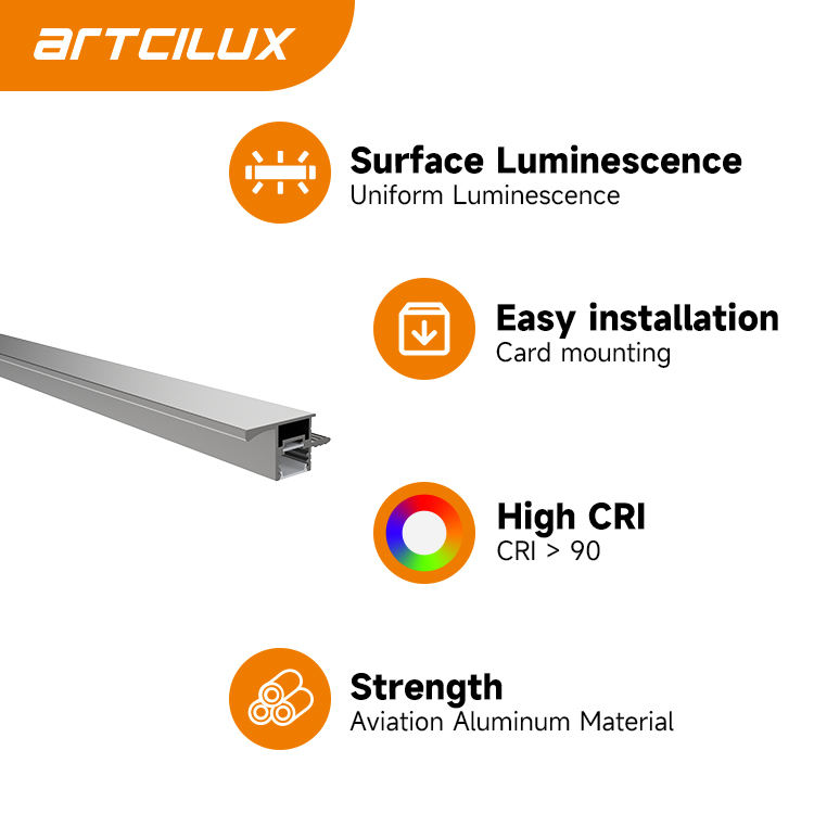 One Side Luminescence Lamp with Hand Shaking Sensor Switch Cabinet Aluminium Profile A2707