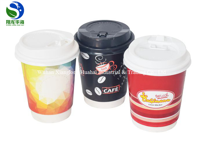 Heat Insulated Double Wall Paper Cup Eco Friendly For Hot Cold Drinks