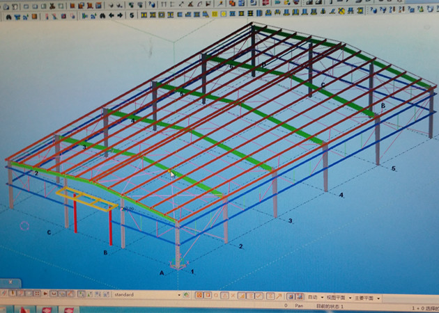 Light Weight Steel Structure Warehouse Design Fabricate With 90km / H Wind Load