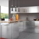Simple Modern Stainless Steel Kitchen Cabinet Islands Style 2D 3D Drawing