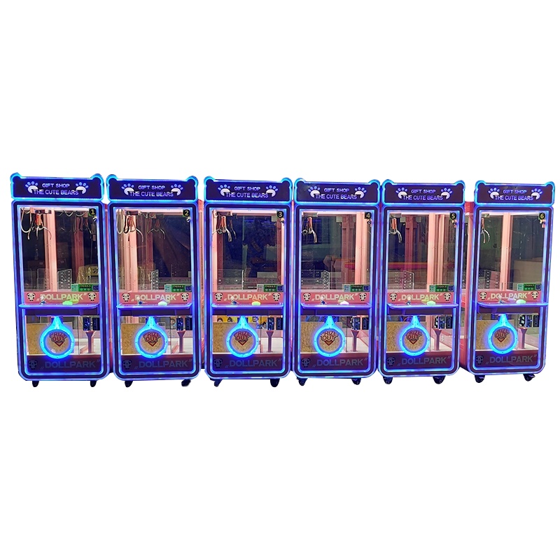 110V/220V Voltage Crane Plush Toy Doll Claw Stuffed Toy Game Machine with Cash Acceptor