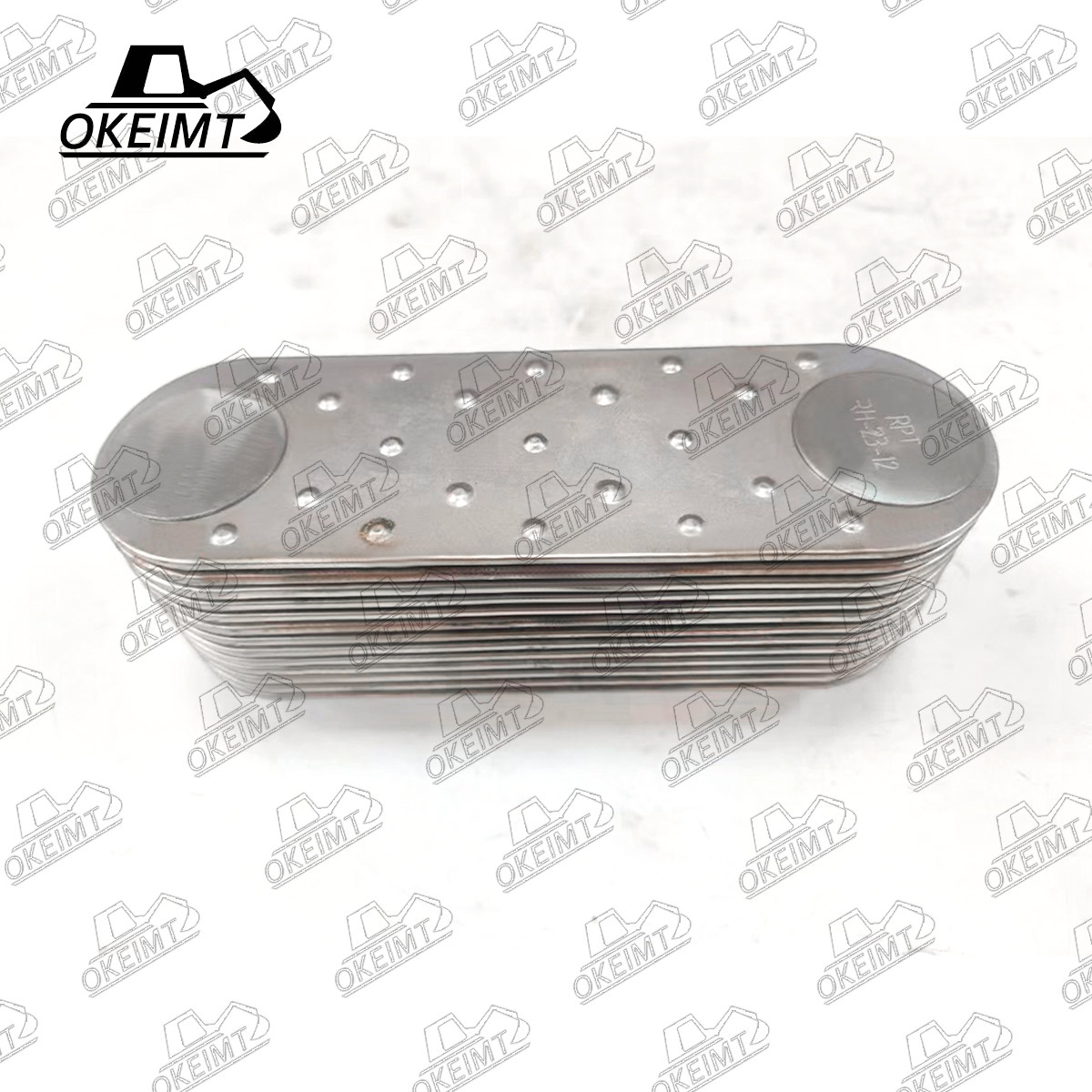 Excavator Engine D7D - 13P Oil Cooler Core For VOLVO Machinery