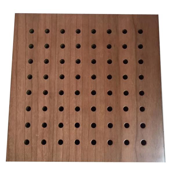 Fireproof Material Sound Absorbing Music Room Wooden Perforated Acoustic Wall