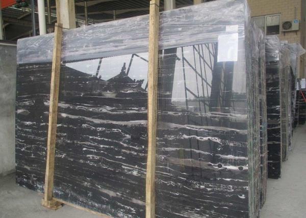 Sliver silver Dragon Black with White Vein polished black and white stone marble