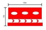 Rotational Roto Molded Products Road Barrier 1350x750mm 3 Holes