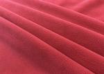 420GSM Micro Velvet Fabric / Toys Anti Pilling Rose Red Velvet Material