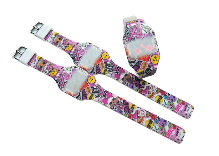 Children's Silicone Touch Watch gift bracelet fruit carton LOL Surprise Doll Manufacturer Logo Customized Variety