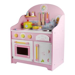 Wholesale Utensils 30cm Pink Wooden Play Kitchen Tabletop Playhouse Toys from china suppliers