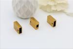 Fashion zinc alloy metal gold bag accessories leather cord end clip stopper for