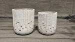 Hand Carve Finishing Fiber Cement Pot Customed For Outdoor Centerpieces