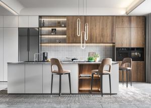 Wholesale Foshan Factory Matt White Kitchen Cabinet Customized from china suppliers