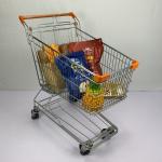 Asian Style 125L Conventional Metal Handcart Chain Supermarket Warehouse Trolley