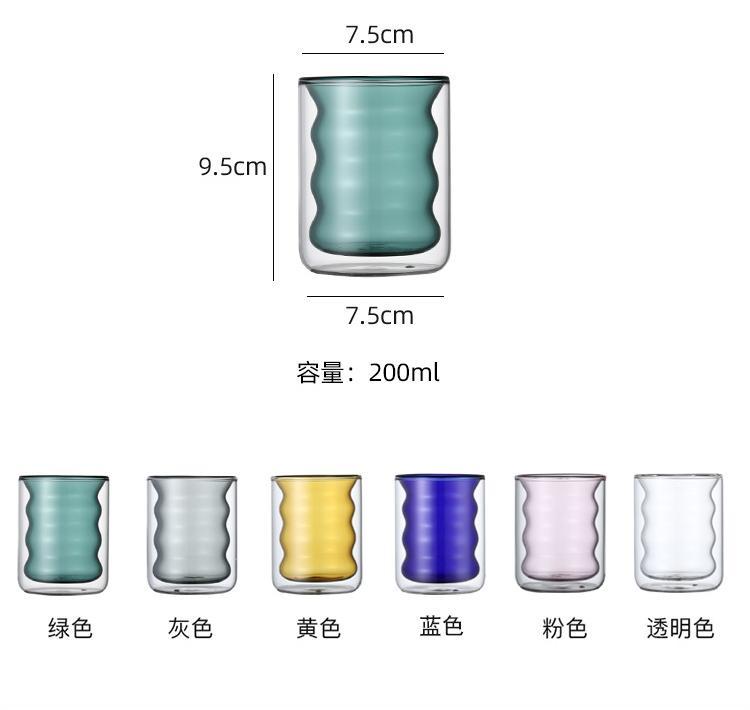 Christmas Tree Double Wall Glass Mug Cute Creative For Festival Gift OEM ODM